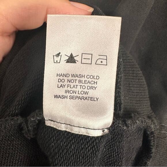 Revolve by the way. Black Cropped Relaxed V-neck Hoodie Size Small - Picture 8 of 9